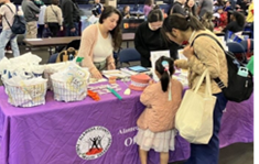 People at an outreach event