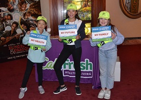Picture of three Safety Patrol Kids at an event