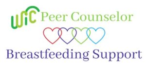 An image of a logo of the WIC Peer Counselor Breasting Support.